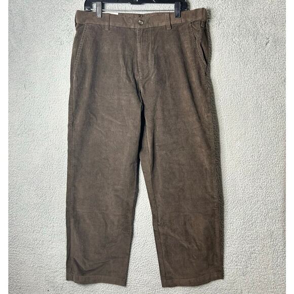Croft & Barrow Pants Mens 36x29 Brown The Stretch Corduroy Classic Fit Pants NEW - Picture 1 of 13